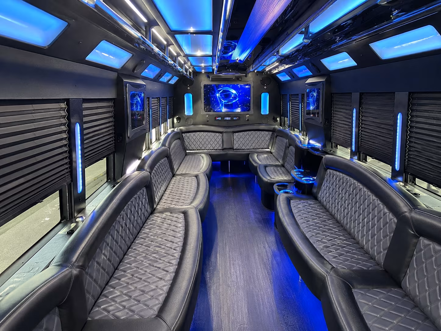 Fresno Birthday, Sweet 16, & Quinceañera Transportation party bus exterior