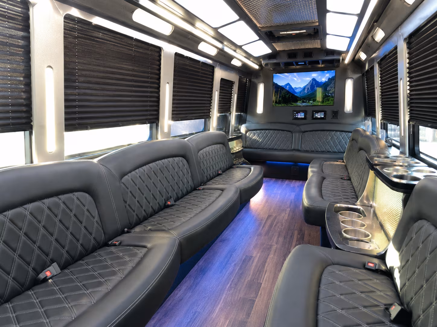 Fresno Private Event Transportation party bus exterior