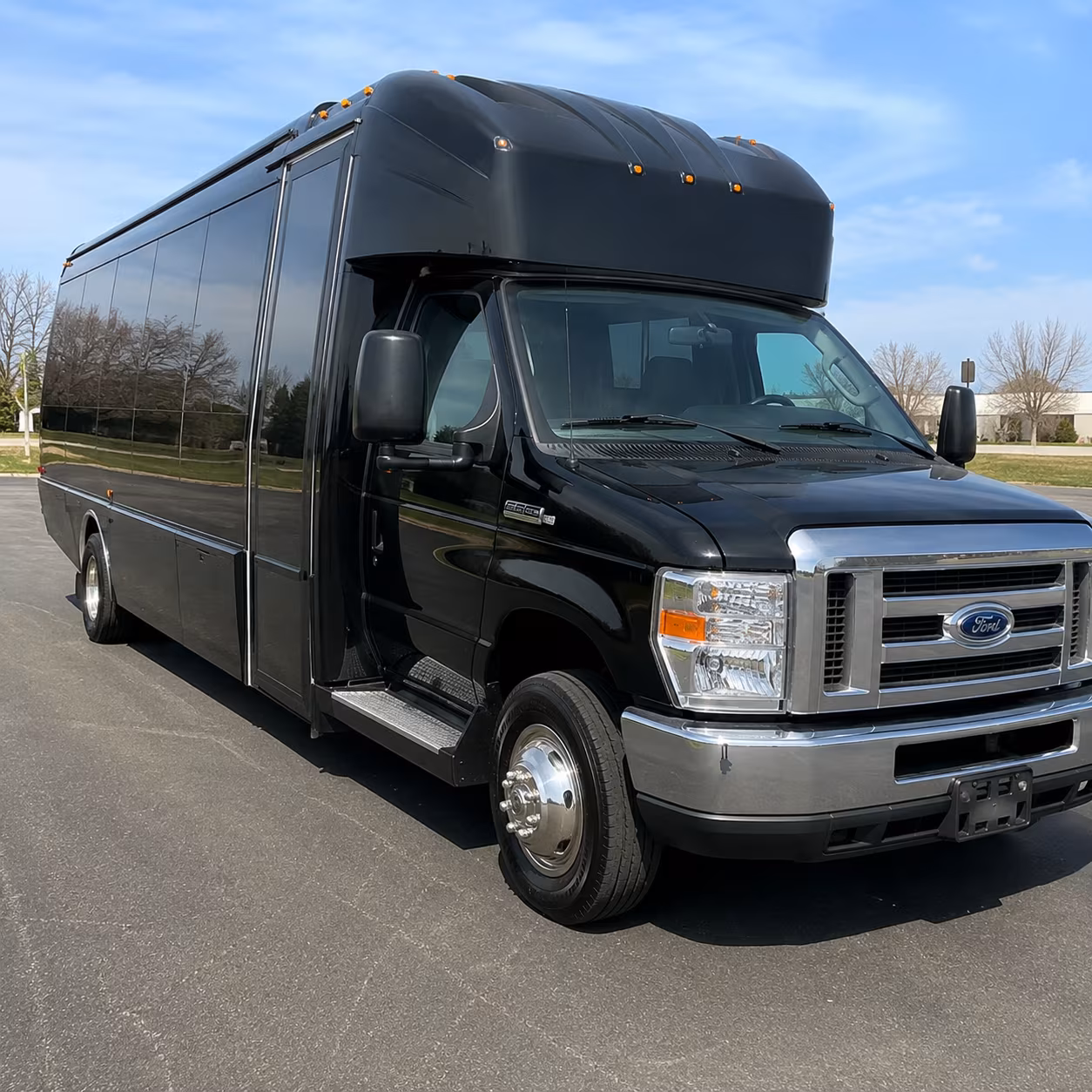 Fresno Prom & Homecoming Transportation party bus exterior