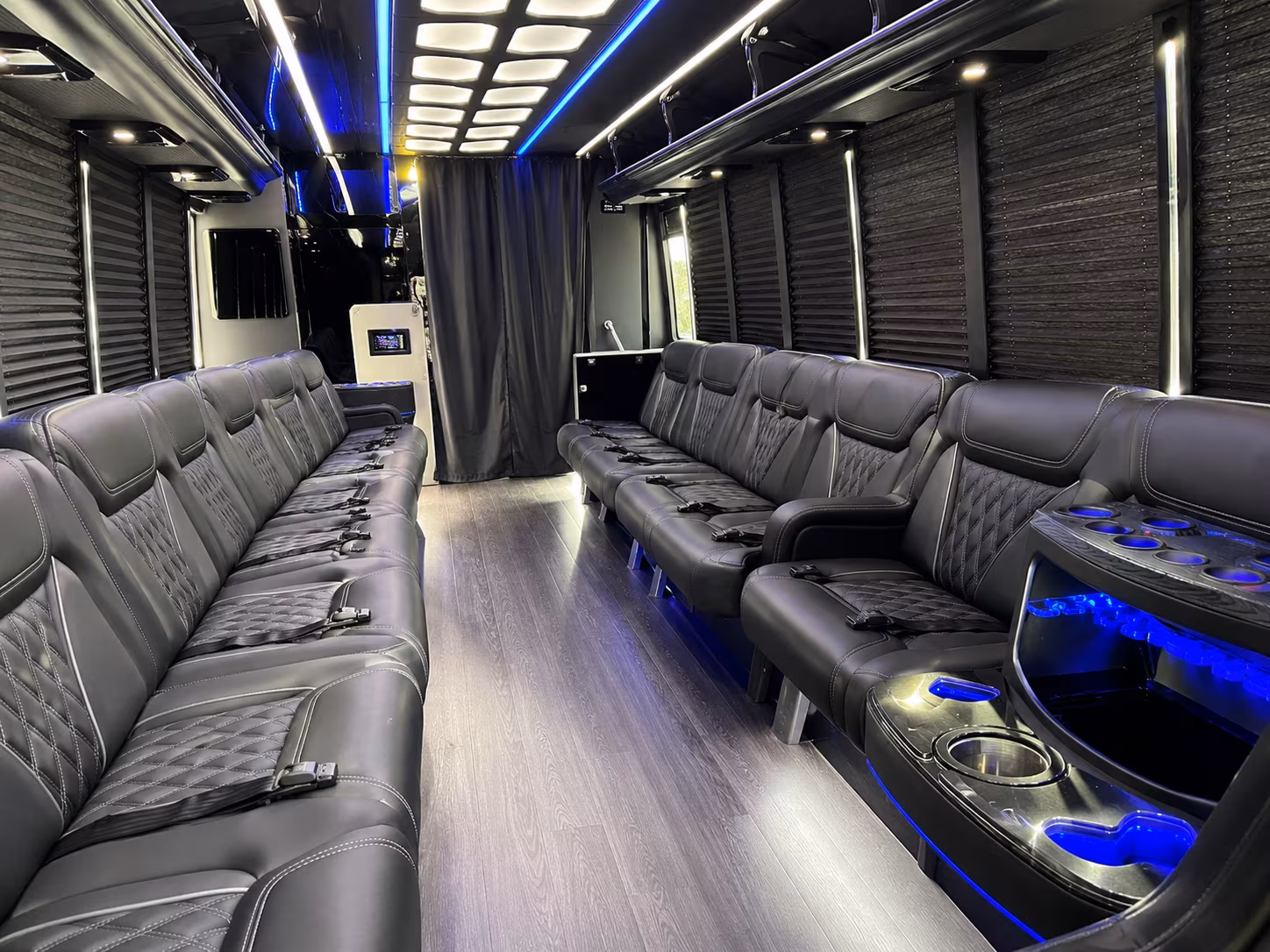 Fresno Prom & Homecoming Transportation party bus exterior