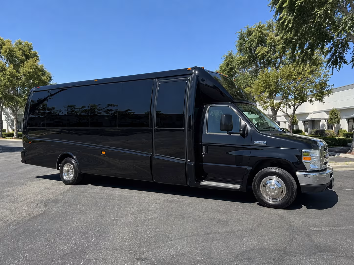 Fresno Prom & Homecoming Transportation party bus exterior