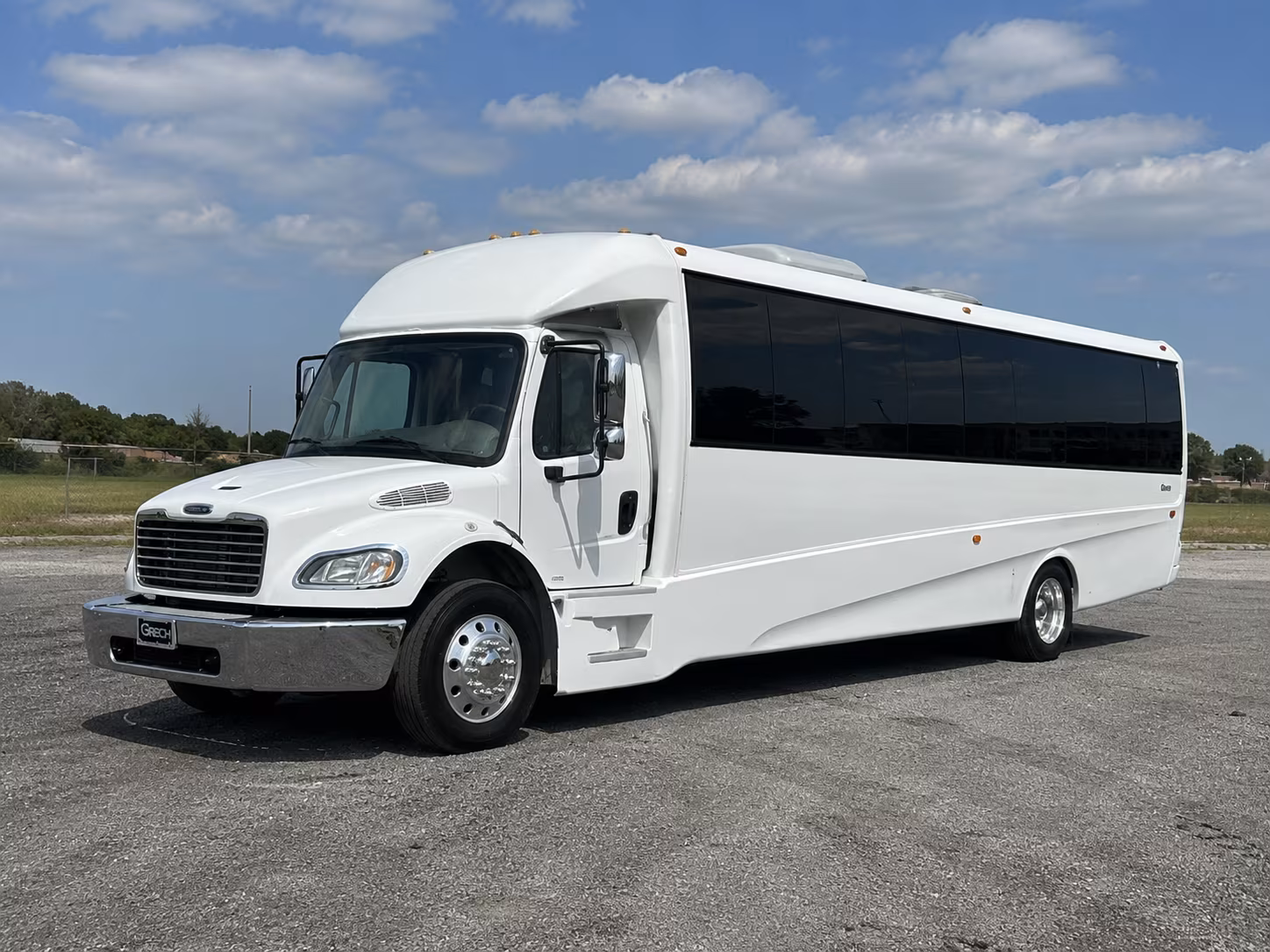 Fresno Sporting Event Transportation party bus exterior