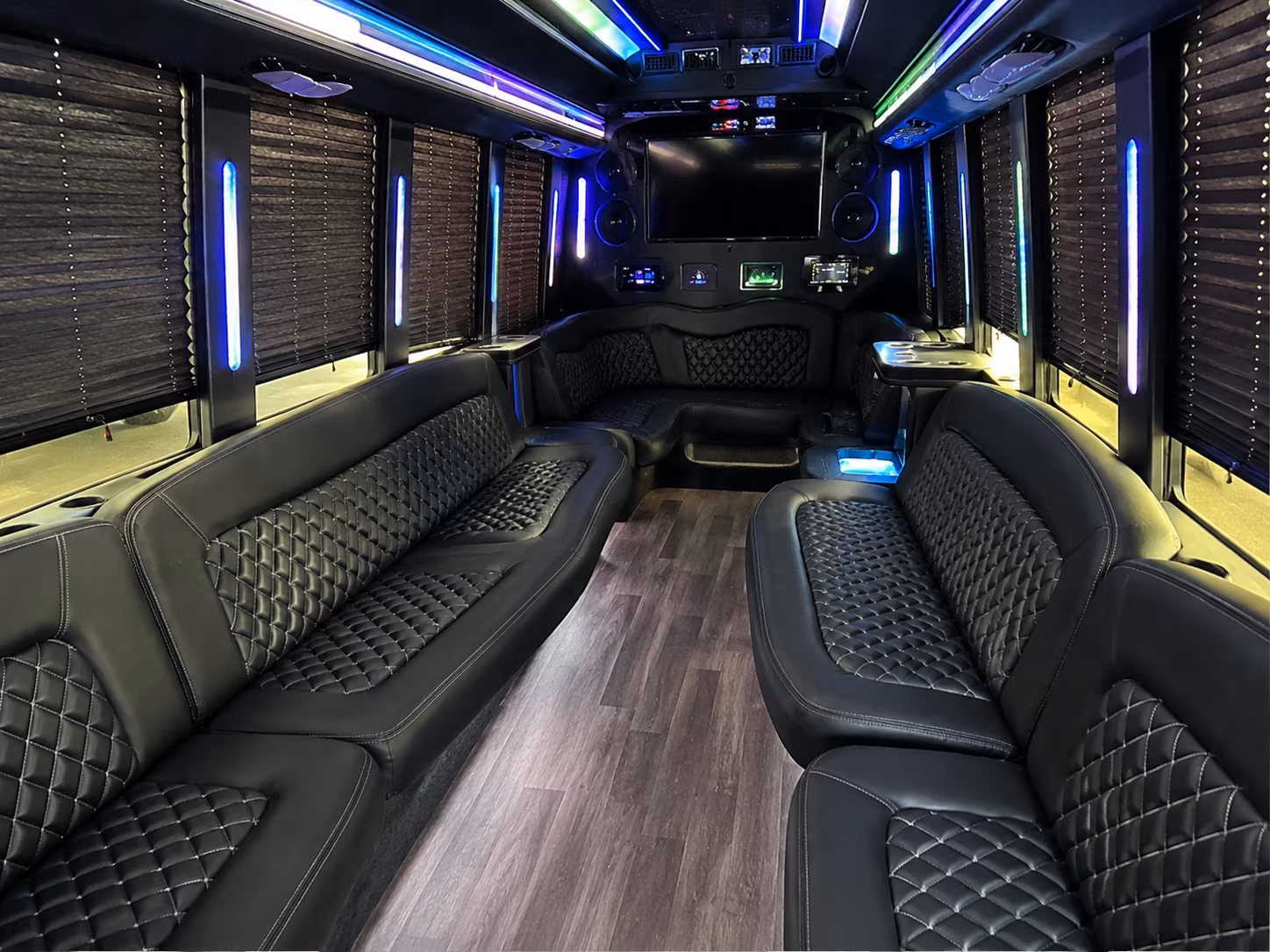 Fresno Sporting Event Transportation party bus exterior