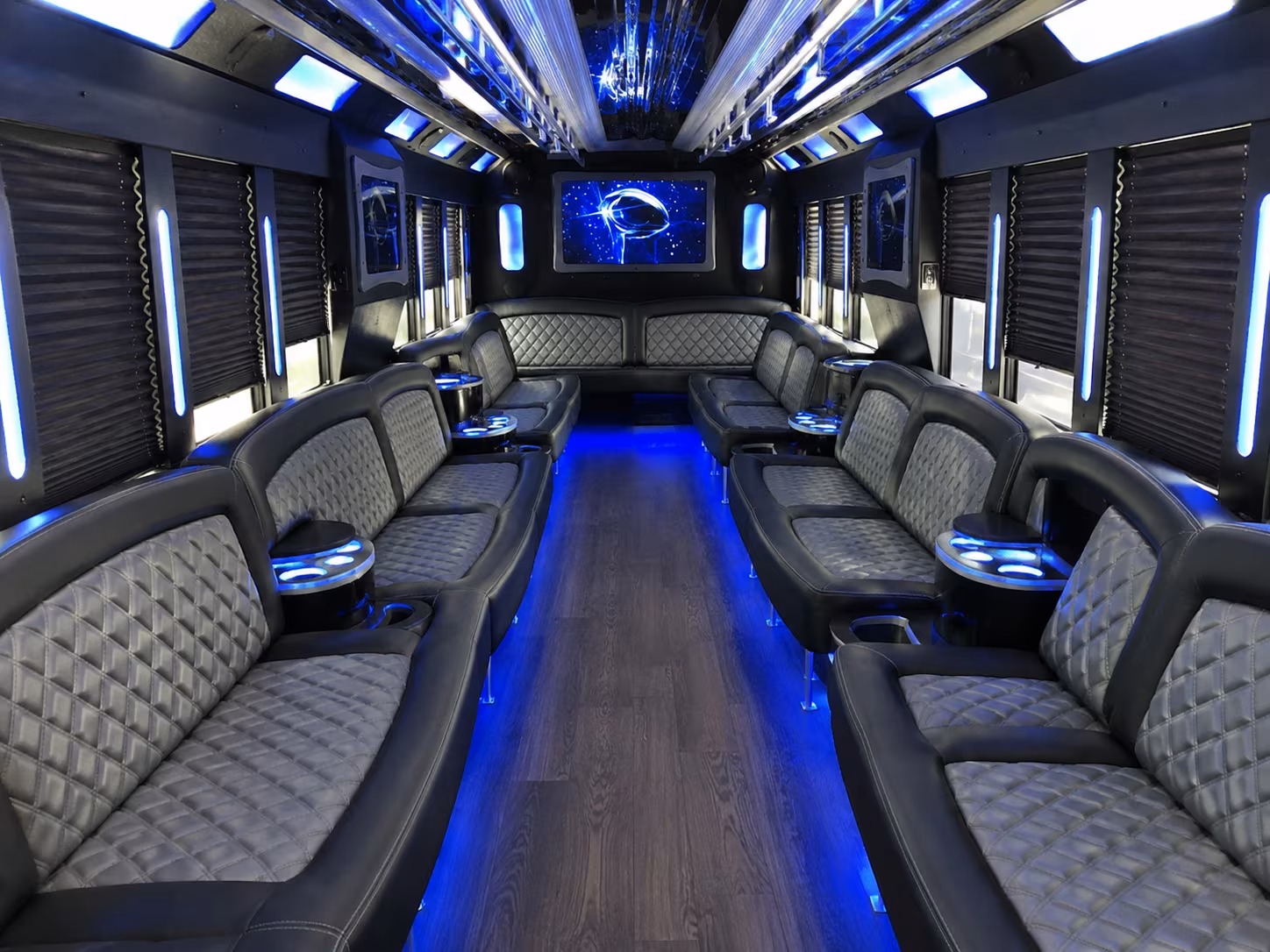 Fresno Wedding Transportation party bus exterior