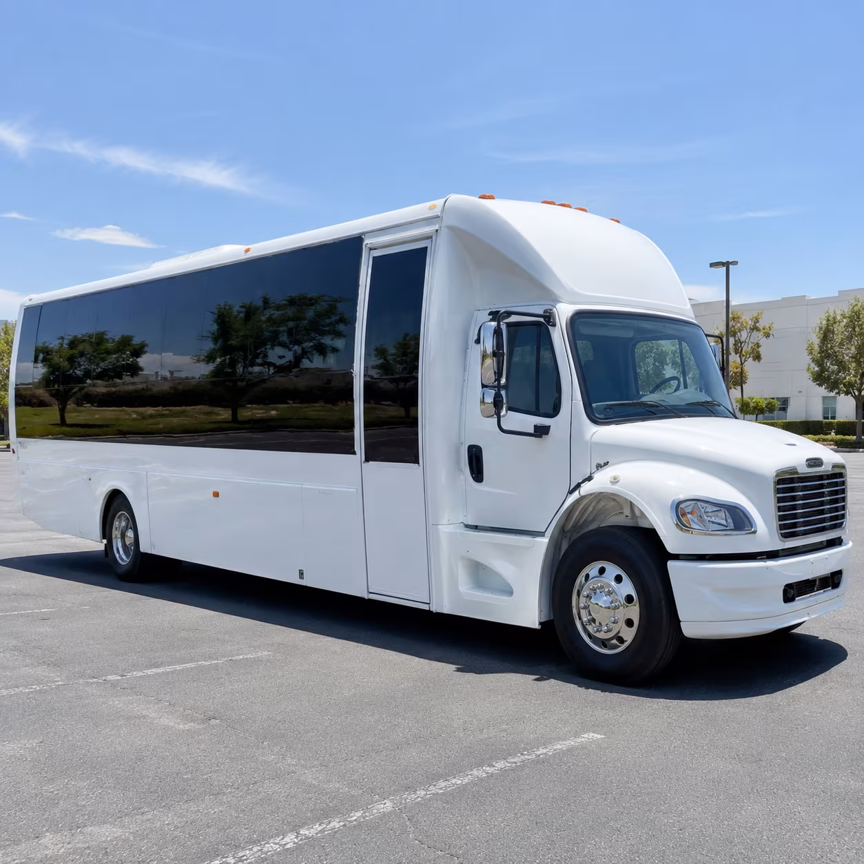 Fresno Wedding Transportation party bus exterior