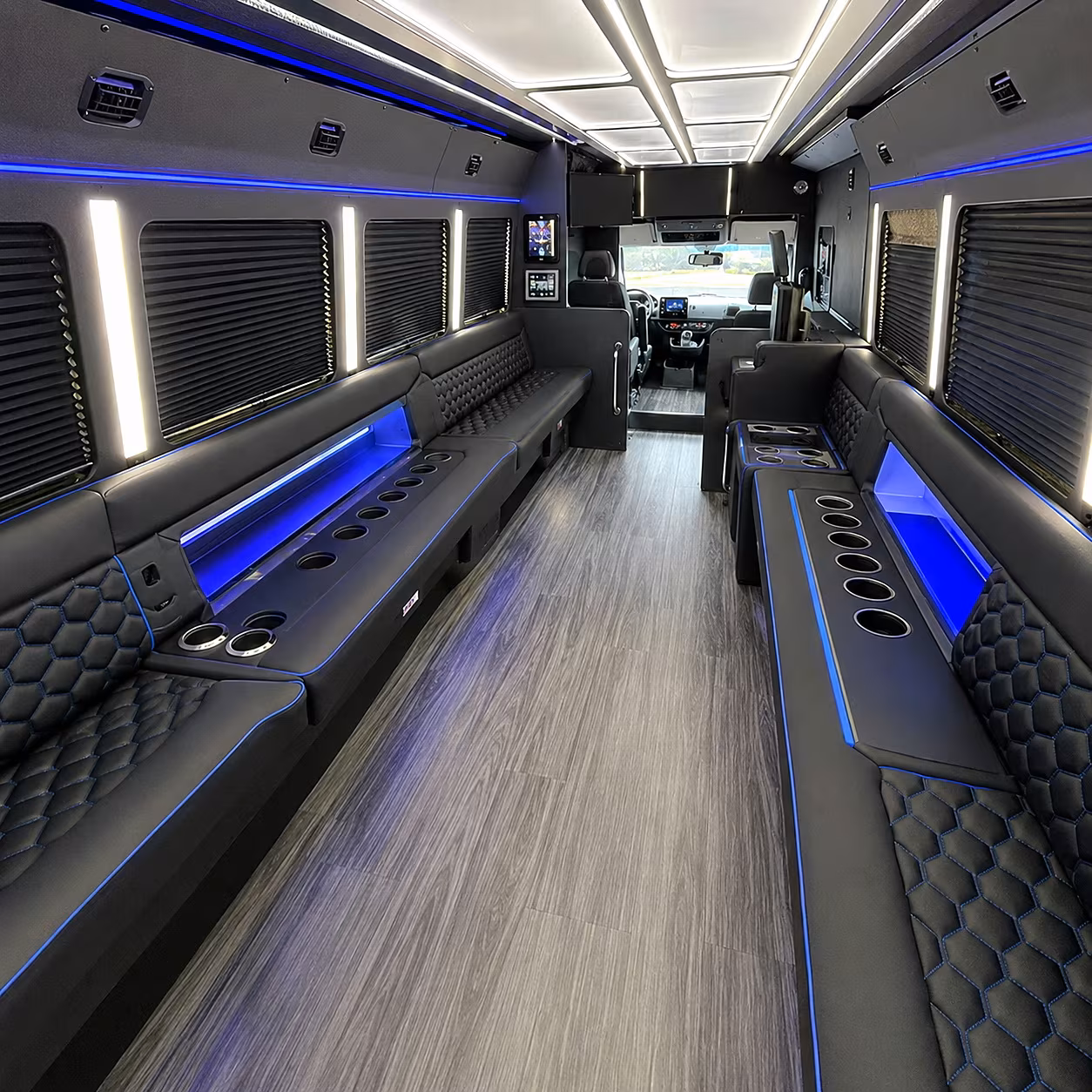 Fresno Wedding Transportation onboard seating