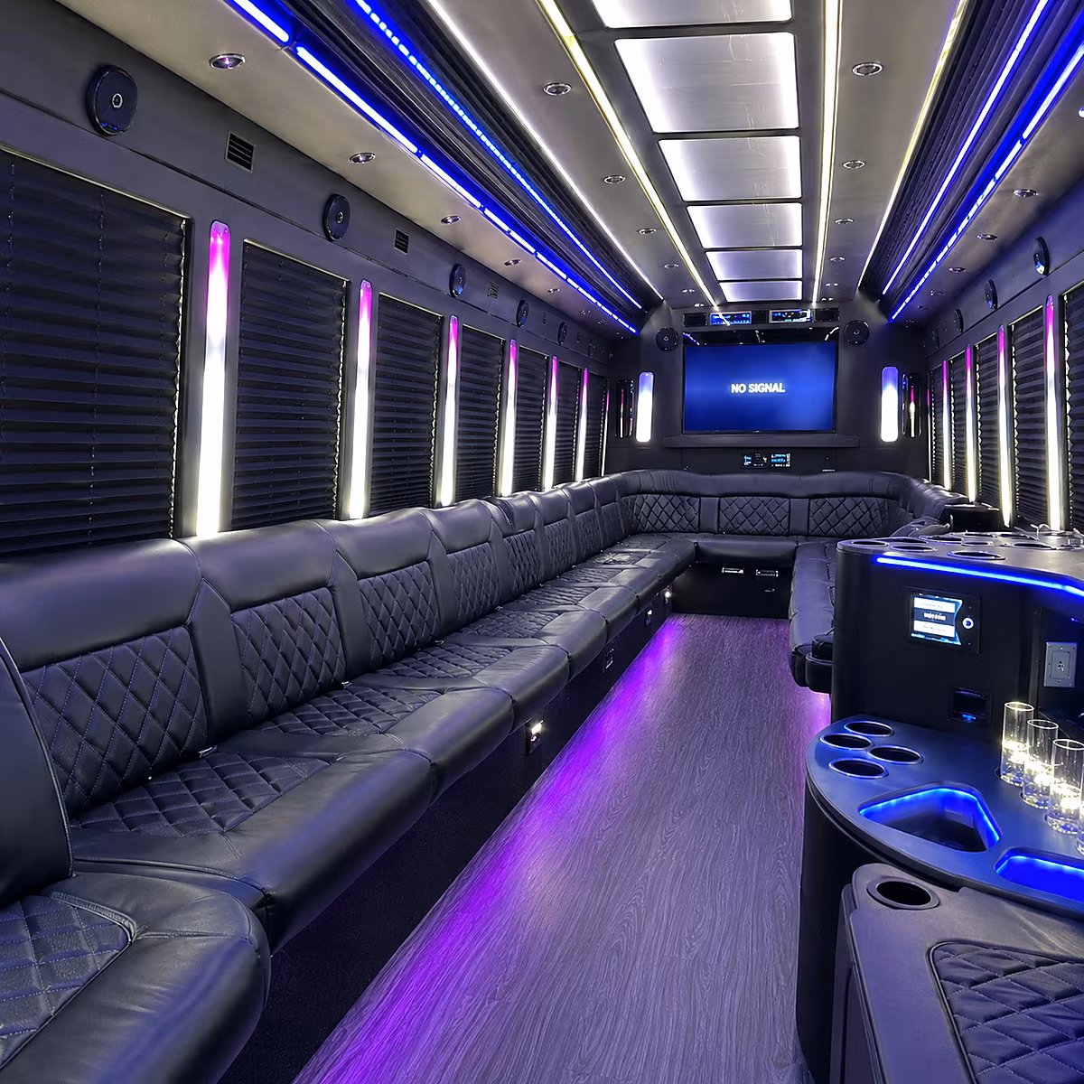 Fresno Winery Tour & Pub Crawl Transportation party bus interior