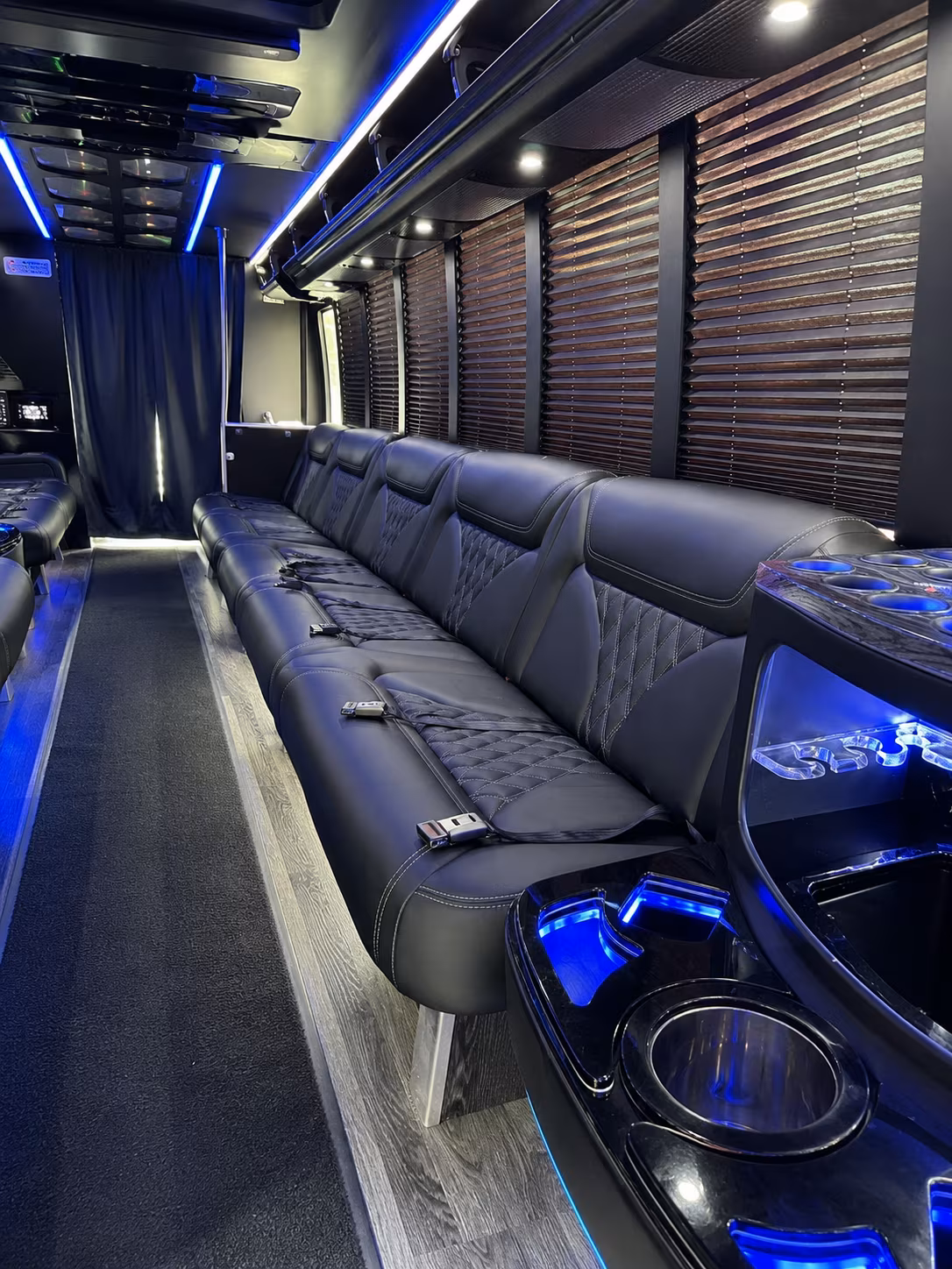 Fresno Winery Tour & Pub Crawl Transportation party bus interior